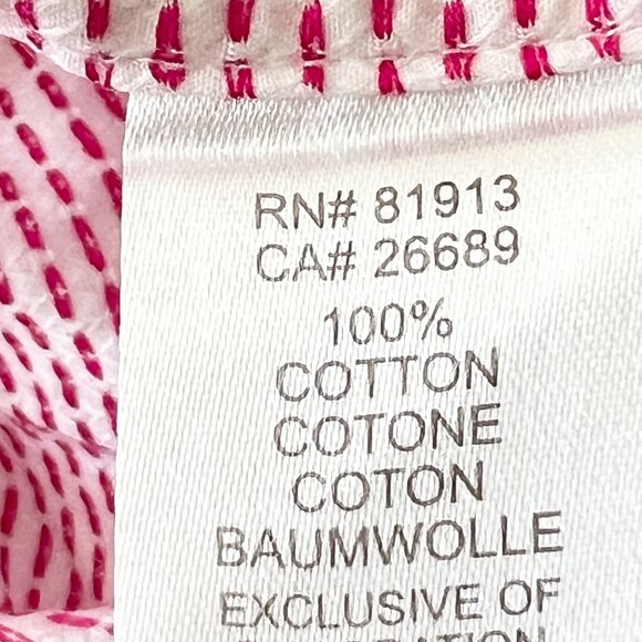 Robert Graham Men's Pink & White Long-Sleeve Button-Up Shirt Size 17 Collar - Picture 9 of 11